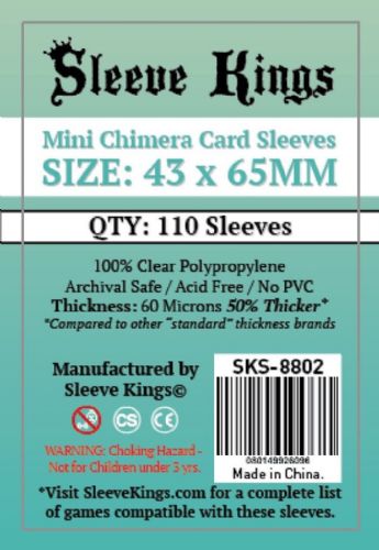 Sleeve Kings Standard Mini Chimera Card Sleeves (43x65mm) - 110 Pack, -SKS-8802